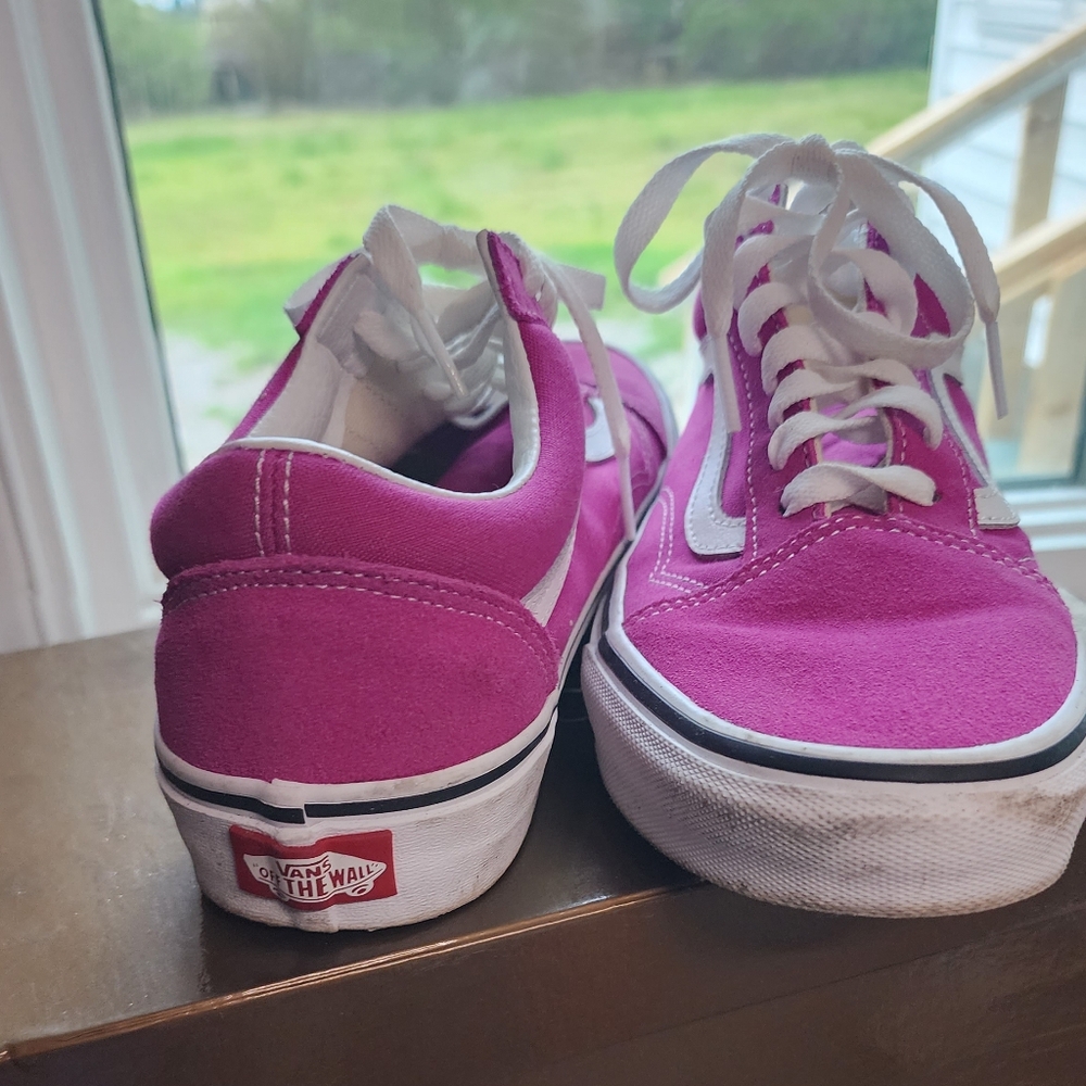 Vans Pink and White Athletic Shoes - Picture 3 of 4